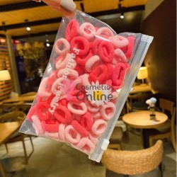 Elastice pentru codite Cod EL042DD, set 100 bucati Roz mixt